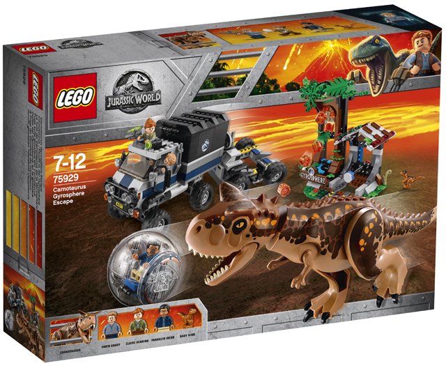 jurassic fallen lego sets world kingdom World LEGO Carnotaurus (LEGO Gyrosphere Jurassic Escape