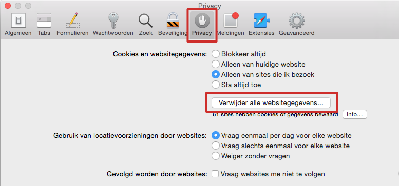 cookies-verwijderen Mac