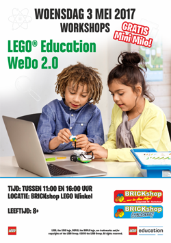 BRICKshop Workshop Aankondiging WeDO Mini Milo 3MEI 250px